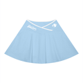Rise Luxe Women's Color Block A-Line Skirt – Sky Blue Nylon Spandex Mid-Waist, S–XL