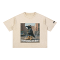 Rise Luxe From Smoke Raven Mineral Wash Boxy Cotton T-Shirt – Light Apricot | S–2XL