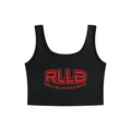 Rise Luxe Women's Cropped Tank Top – Black Bodycon Sleeveless Rayon Blend, XS–L