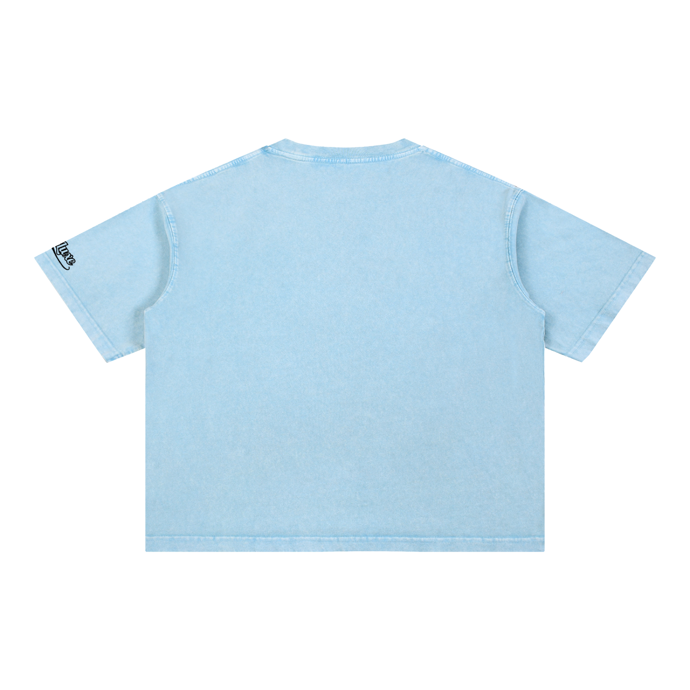 Rise Luxe From Smoke Raven Mineral Wash Boxy Cotton T-Shirt – Sky Blue | S–2XL
