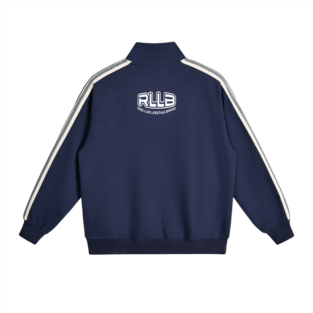 Rise Luxe Contrast Side-Stripe Stand Collar Jacket (Sizes S-2XL)