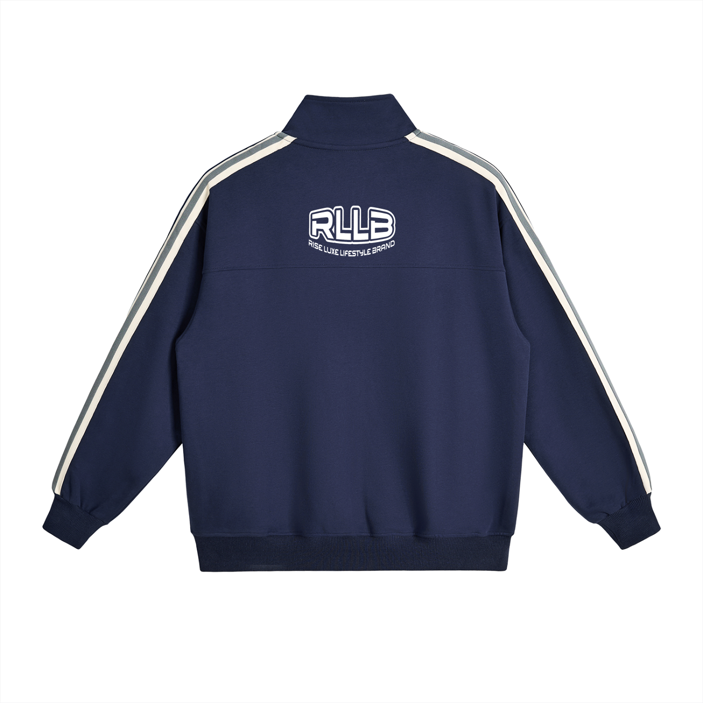Rise Luxe Contrast Side-Stripe Stand Collar Jacket (Sizes S-2XL)