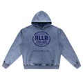 Rise Luxe Snow Wash Oversized Hoodie – Light Blue | Distressed Stamp | S–XL