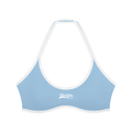 Rise Luxe Women's Color Block Yoga Sports Bra – Sky Blue Nylon Spandex, S–XL