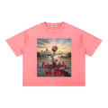 Rise Luxe From Smoke Rose Mineral Wash Boxy Cotton T-Shirt – Pink | S–2XL