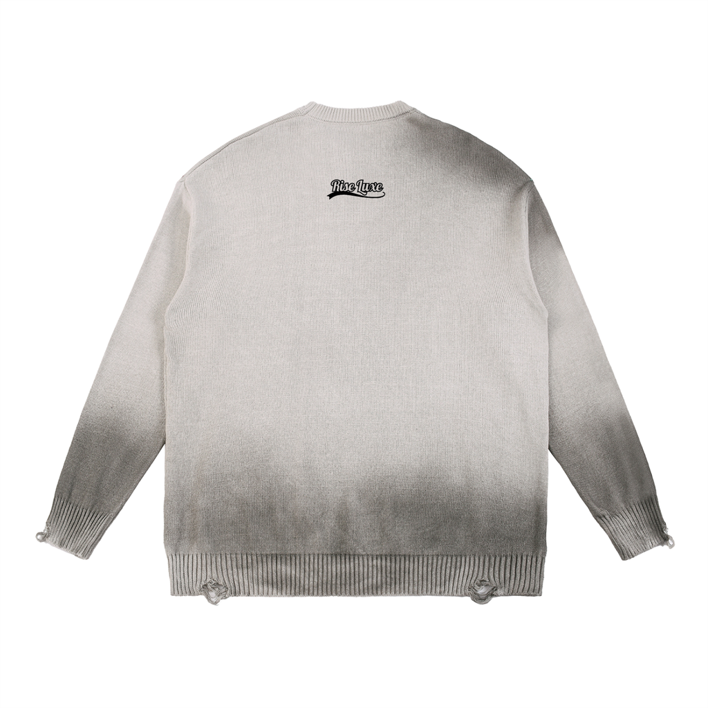 Sun Fade Distressed Ripped Crewneck Sweater (S - 2XL)