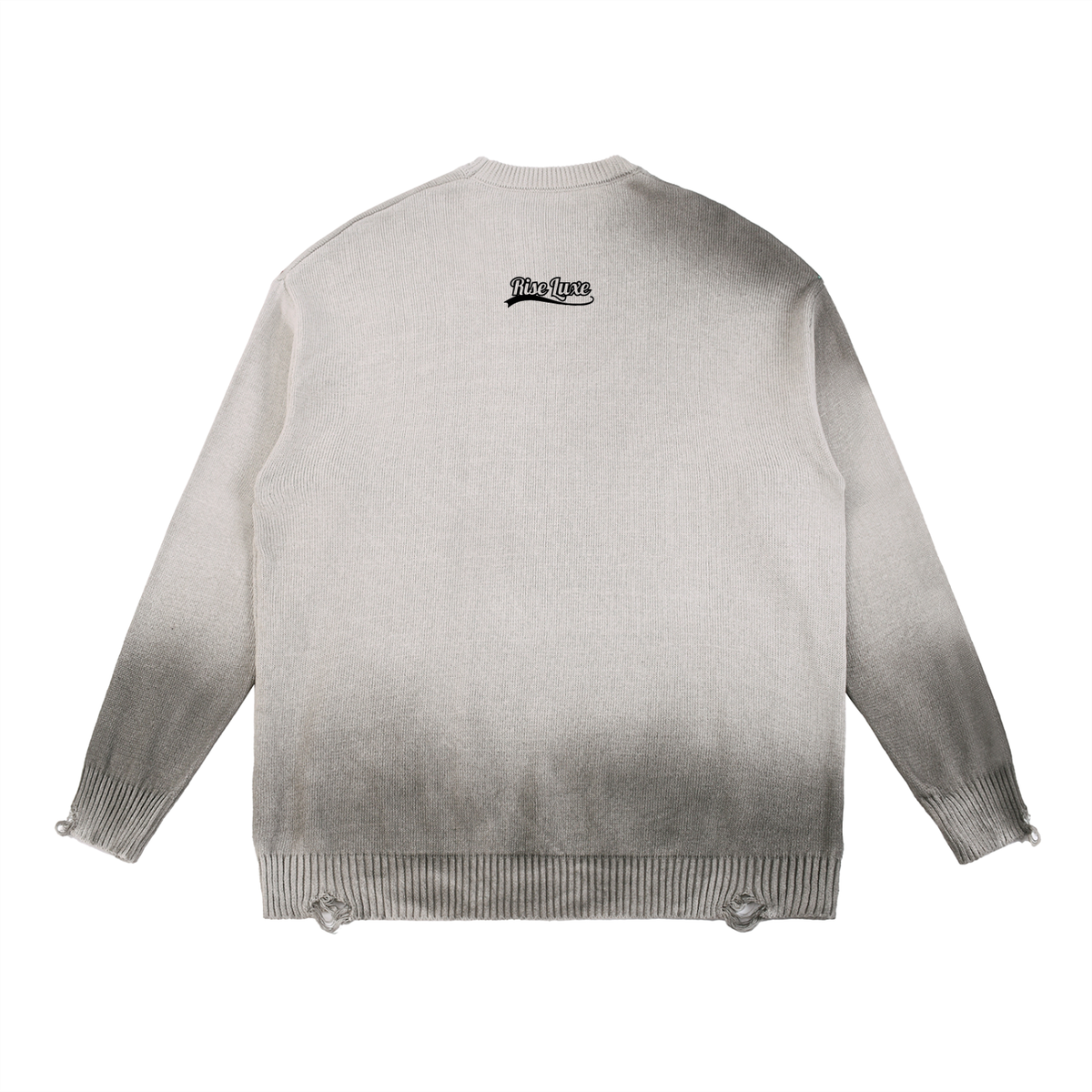 Sun Fade Distressed Ripped Crewneck Sweater (S - 2XL)
