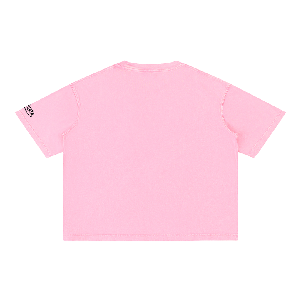 Rise Luxe From Smoke Concrete Rose Mineral Wash Boxy Cotton T-Shirt – Rose Pink | S–2XL