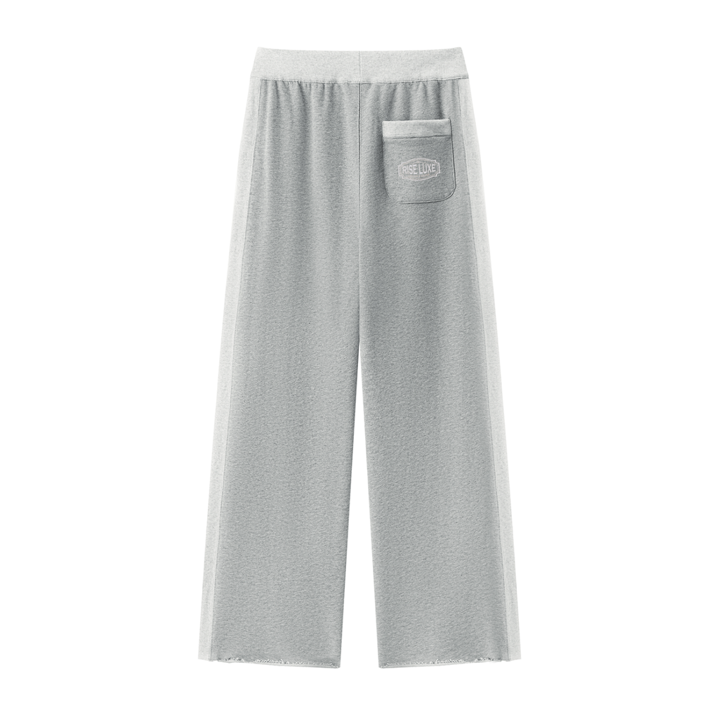 Rise Luxe Premium Women's Color Block Raw Hem Sweatpants
