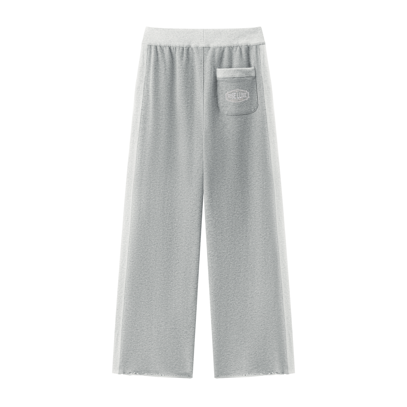 Rise Luxe Premium Women's Color Block Raw Hem Sweatpants
