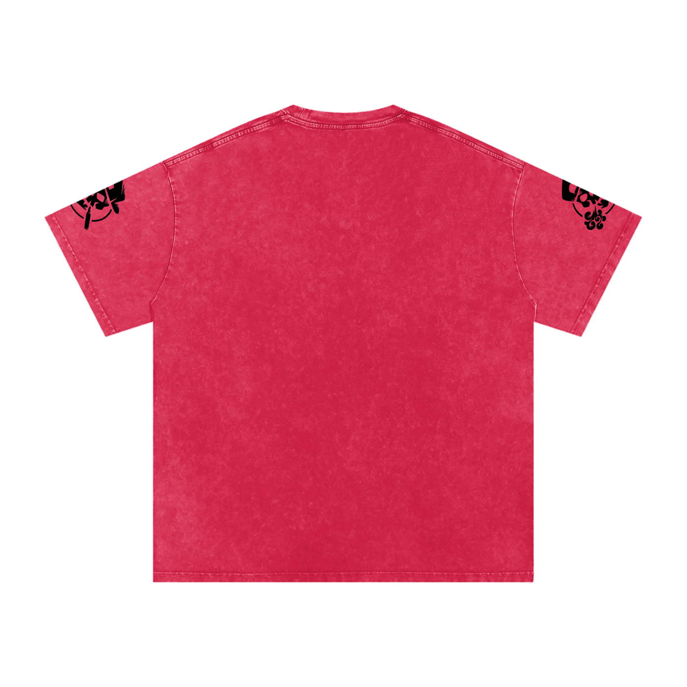 Rise Luxe Unisex Snow Washed Oversized T-Shirt – Dark Red 100% Cotton Drop Shoulder, S–2XL