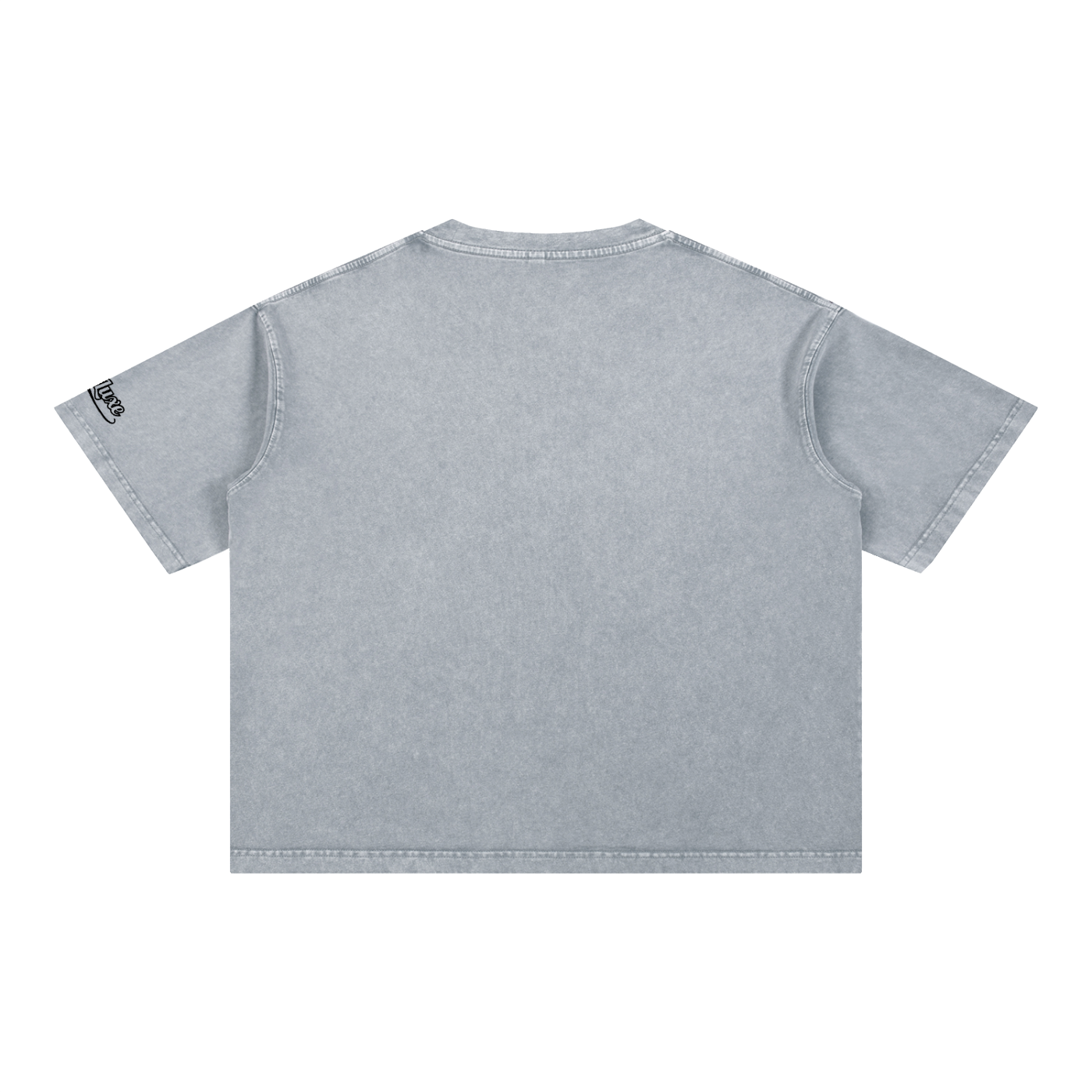 Rise Luxe From Smoke Concrete Rose Mineral Wash Boxy Cotton T-Shirt – Light Gray | S–2XL