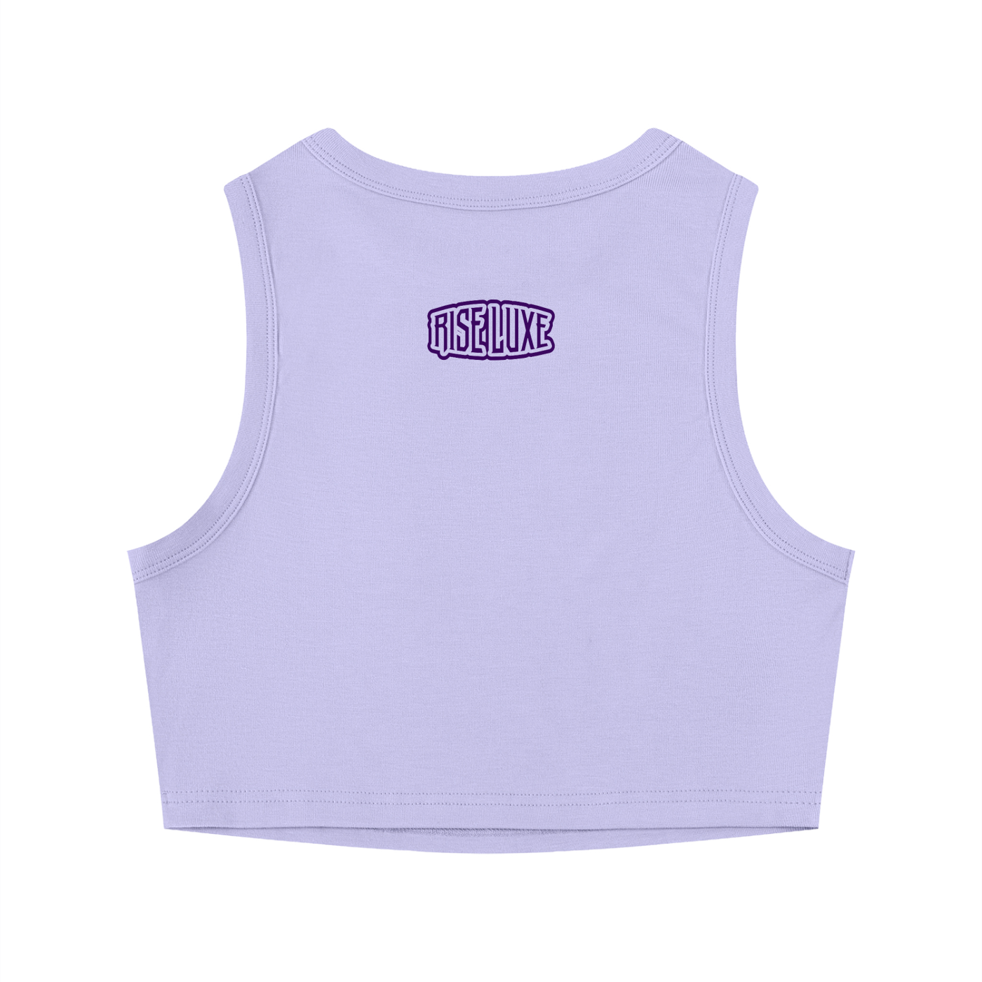 Rise Luxe Women's Crewneck Crop Tank Top – Light Purple Bodycon Rayon Blend, S–XL