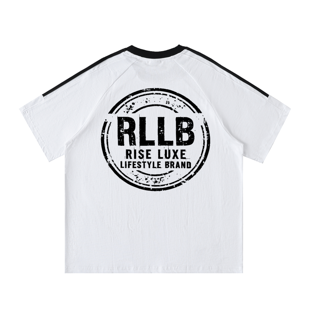 Rise Luxe Contrast Tape Crewneck Cotton T-Shirt | S–3XL