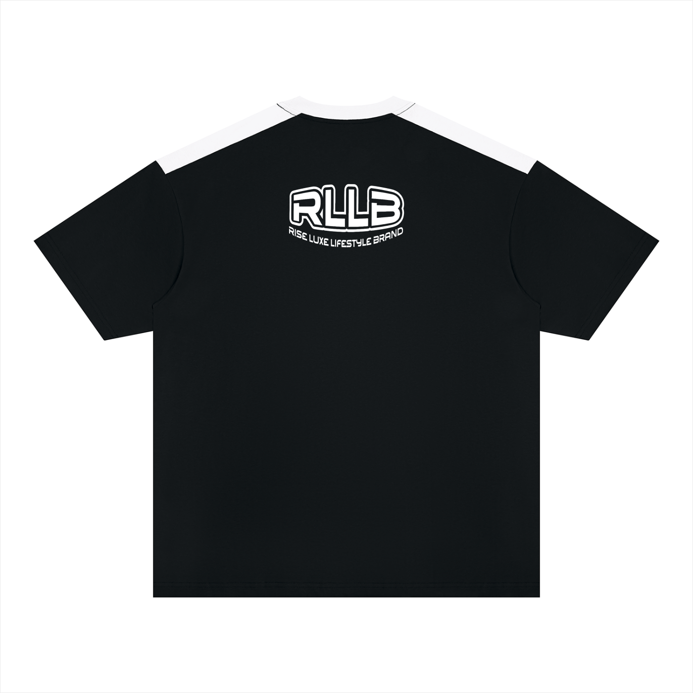 Rise Luxe Unisex Color Block Oversized T-Shirt – Black & White Drop Shoulder Cotton, S–3XL