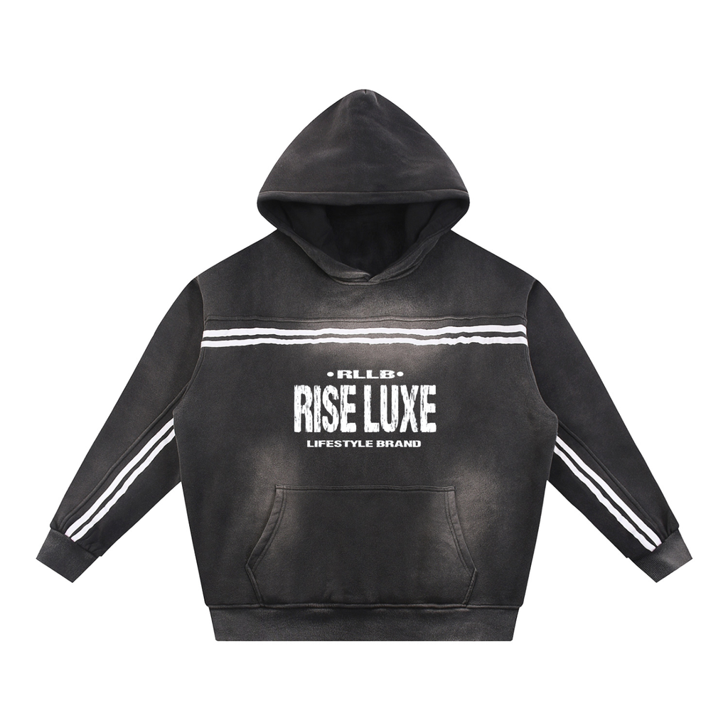 Rise Luxe Sun Fade Contrast Tape Fleece Hoodie (M-XL)