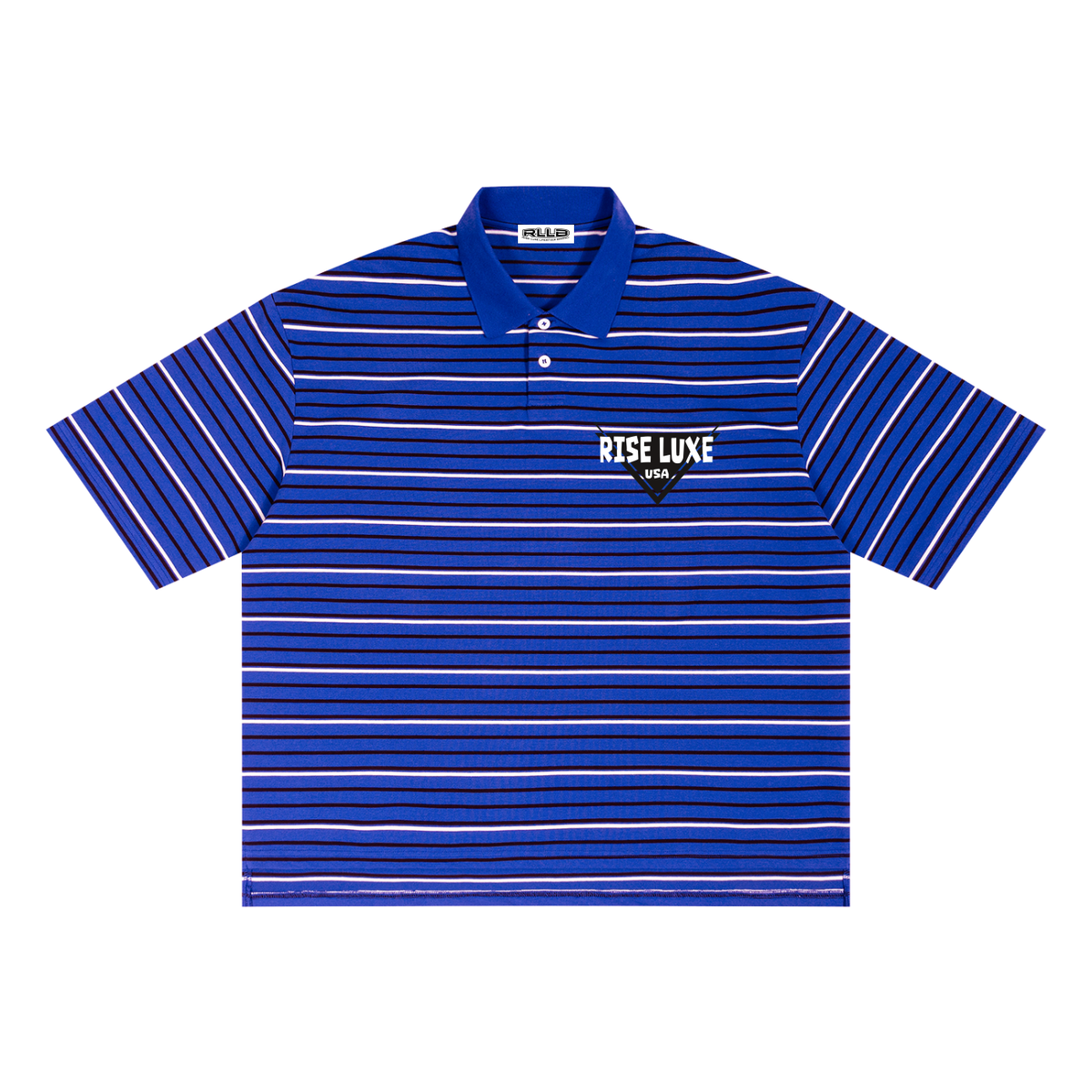 Classic USA Unisex Striped Boxy Polo Shirt (S–2XL)