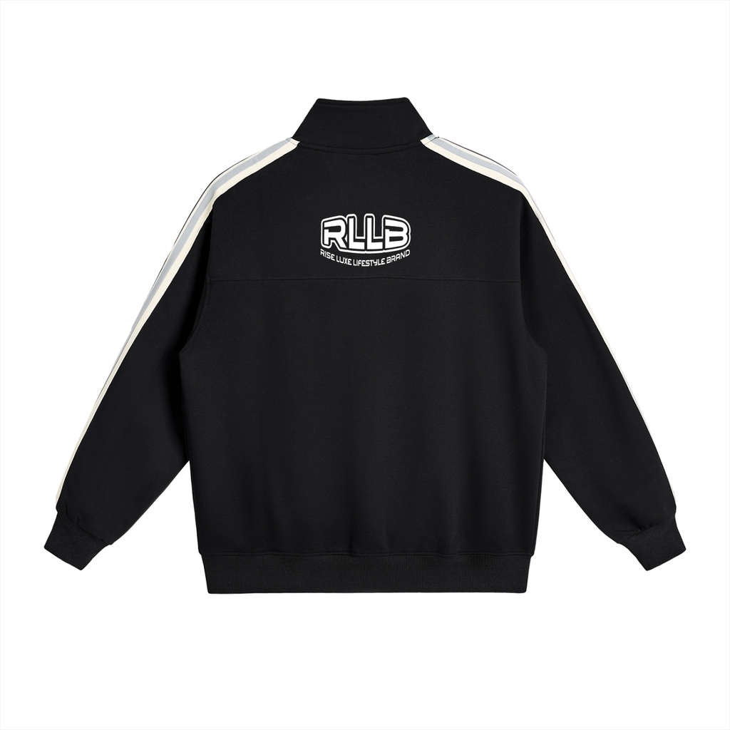 Rise Luxe Contrast Side-Stripe Stand Collar Jacket (Sizes S-2XL)