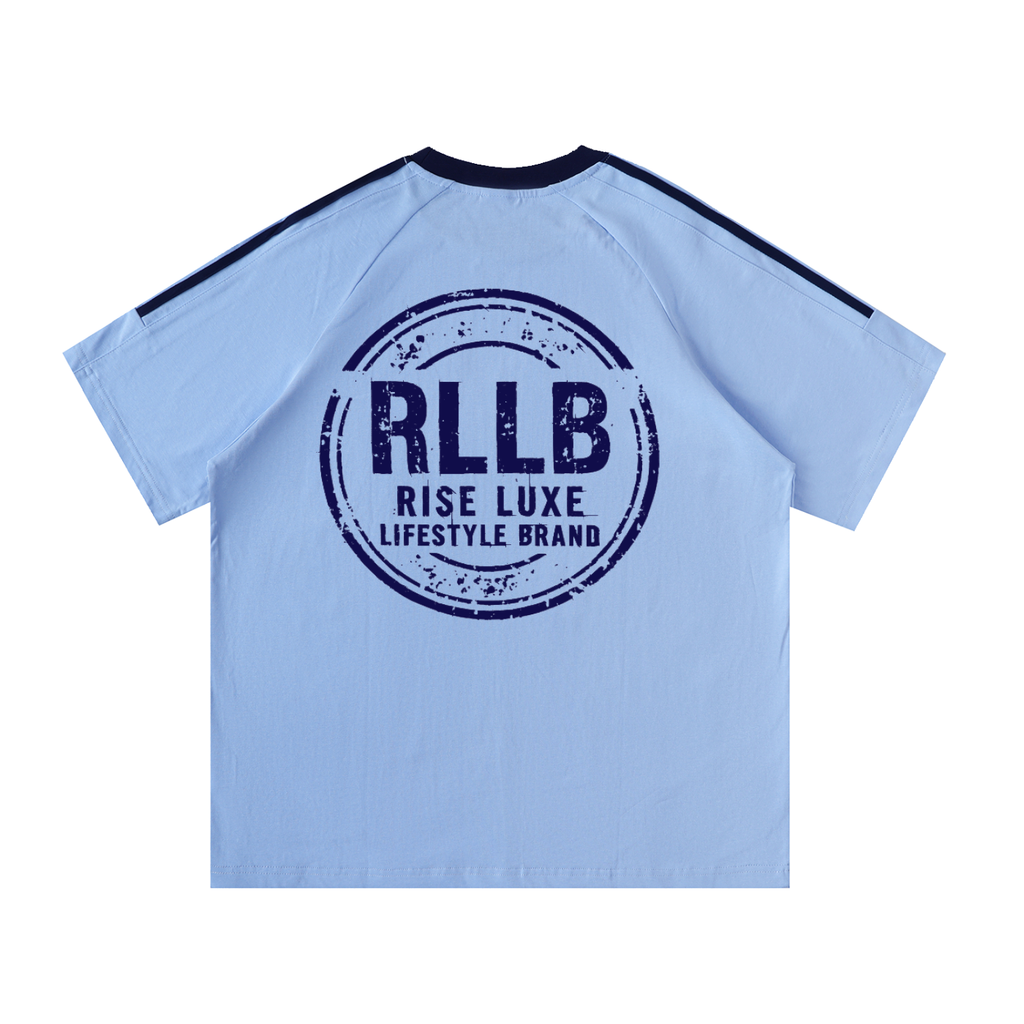 Rise Luxe Contrast Tape Crewneck Cotton T-Shirt | S–3XL
