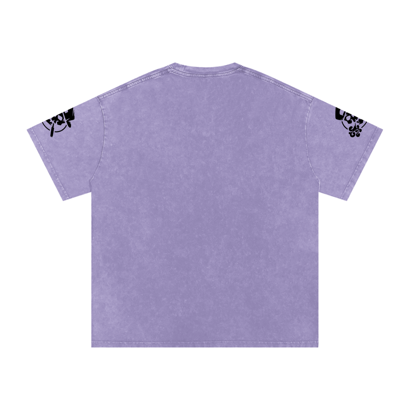 Rise Luxe Unisex Snow Washed Oversized T-Shirt – Light Purple 100% Cotton Drop Shoulder, S–2XL