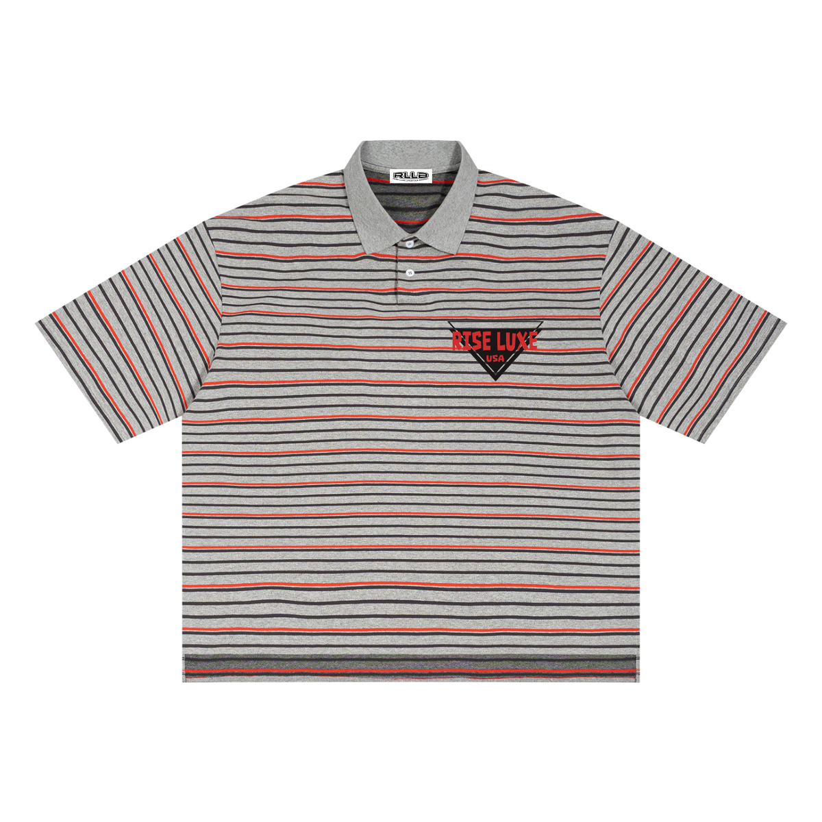 Classic USA Unisex Striped Boxy Polo Shirt (S–2XL)