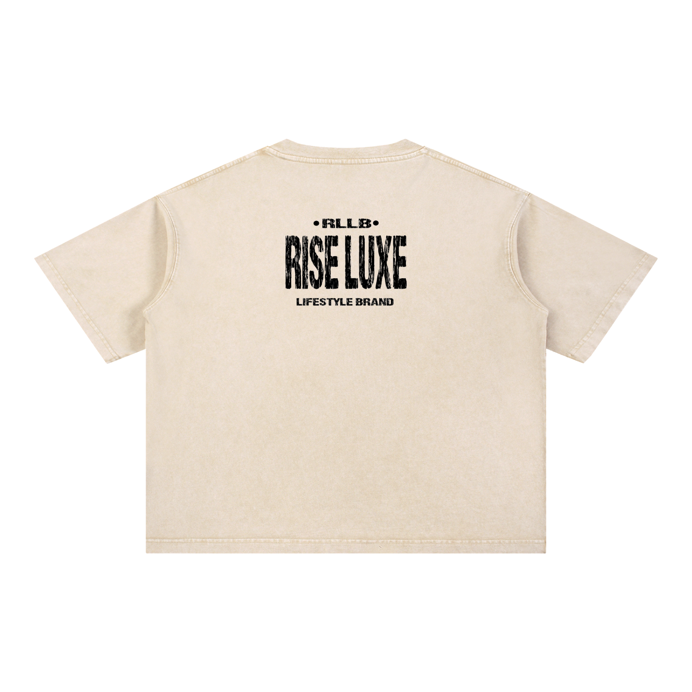 Rise Luxe From Smoke Fist Mineral Wash Boxy Cotton T-Shirt – Light Apricot | S–2XL