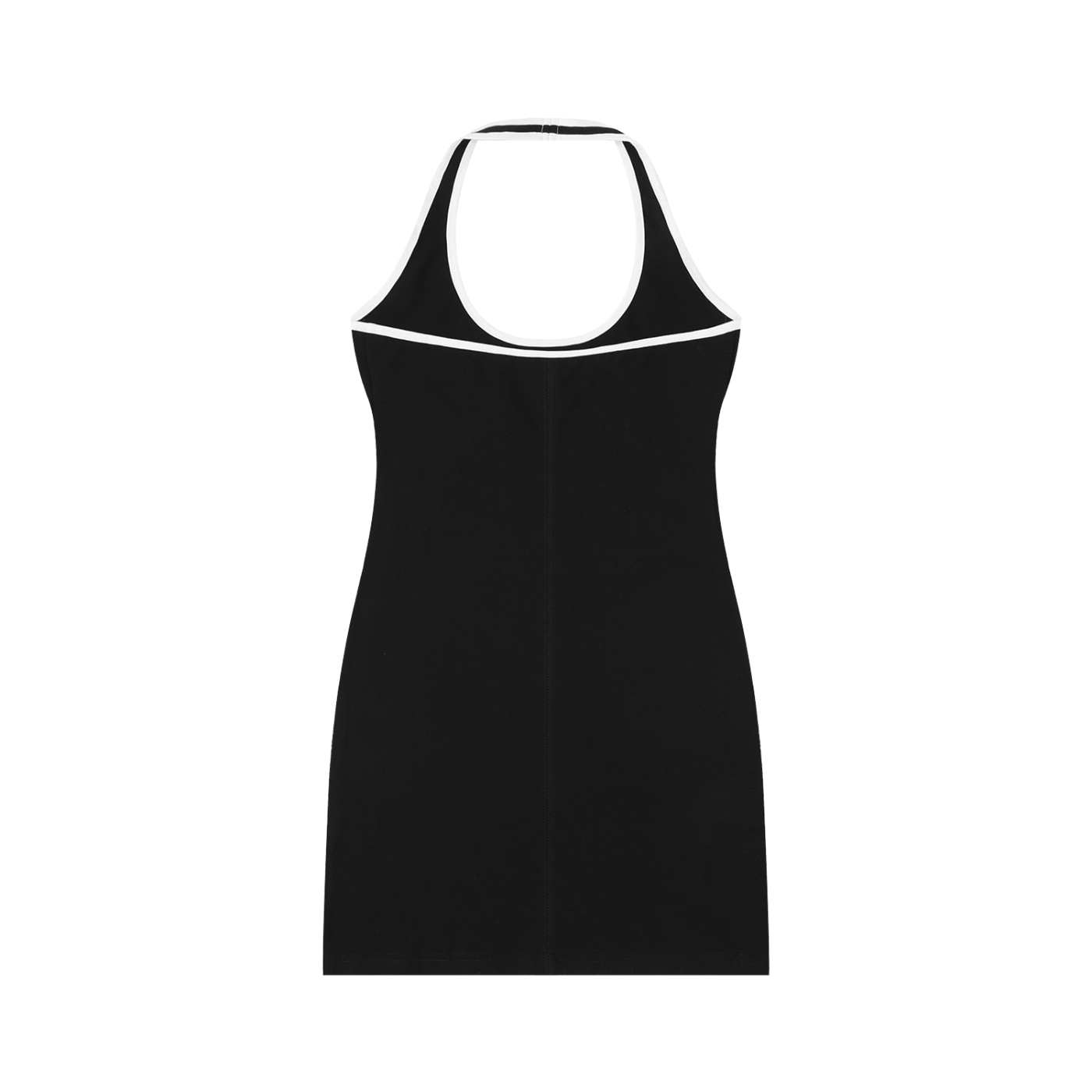 Rise Luxe Women's Bodycon Halter Dress – Black & White Cotton Spandex, S–XL