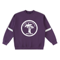 Rise Luxe Club Paradise Unisex Oversized Crewneck Sweatshirt – Purple Taped Cotton Blend, S–3XL
