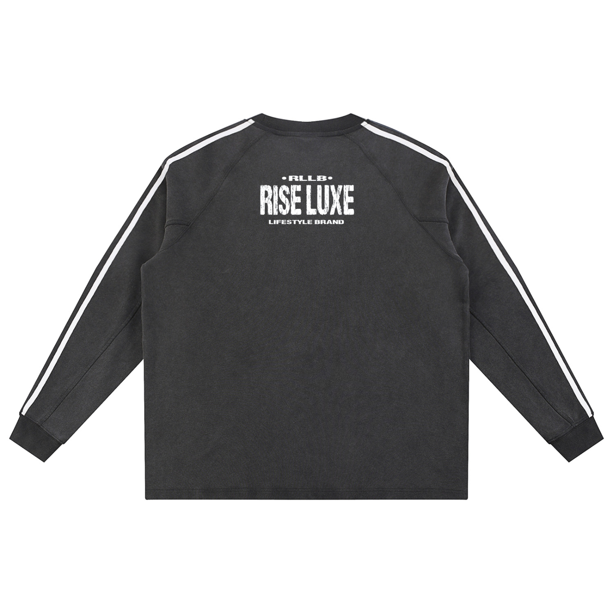 Branded Snow Washed Contrast Tape Sweatshirt (S - XL)