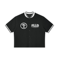 Rise Luxe Club Paradise Unisex Oversized Jersey – Black V-Neck Cotton Blend, S–XL
