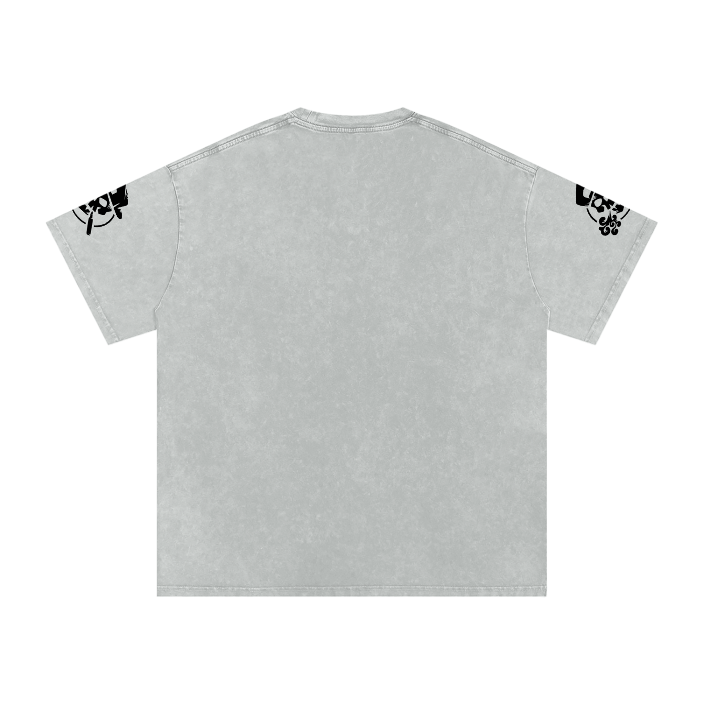 Rise Luxe Unisex Snow Washed Oversized T-Shirt – Light Gray 100% Cotton Drop Shoulder, S–3XL