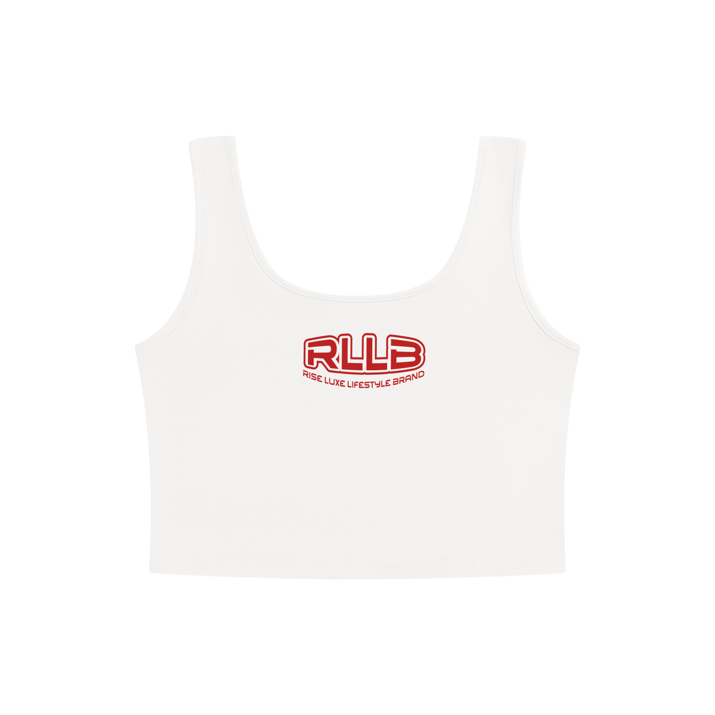Rise Luxe Women's Cropped Tank Top – White Bodycon Sleeveless Rayon Blend, XS–L