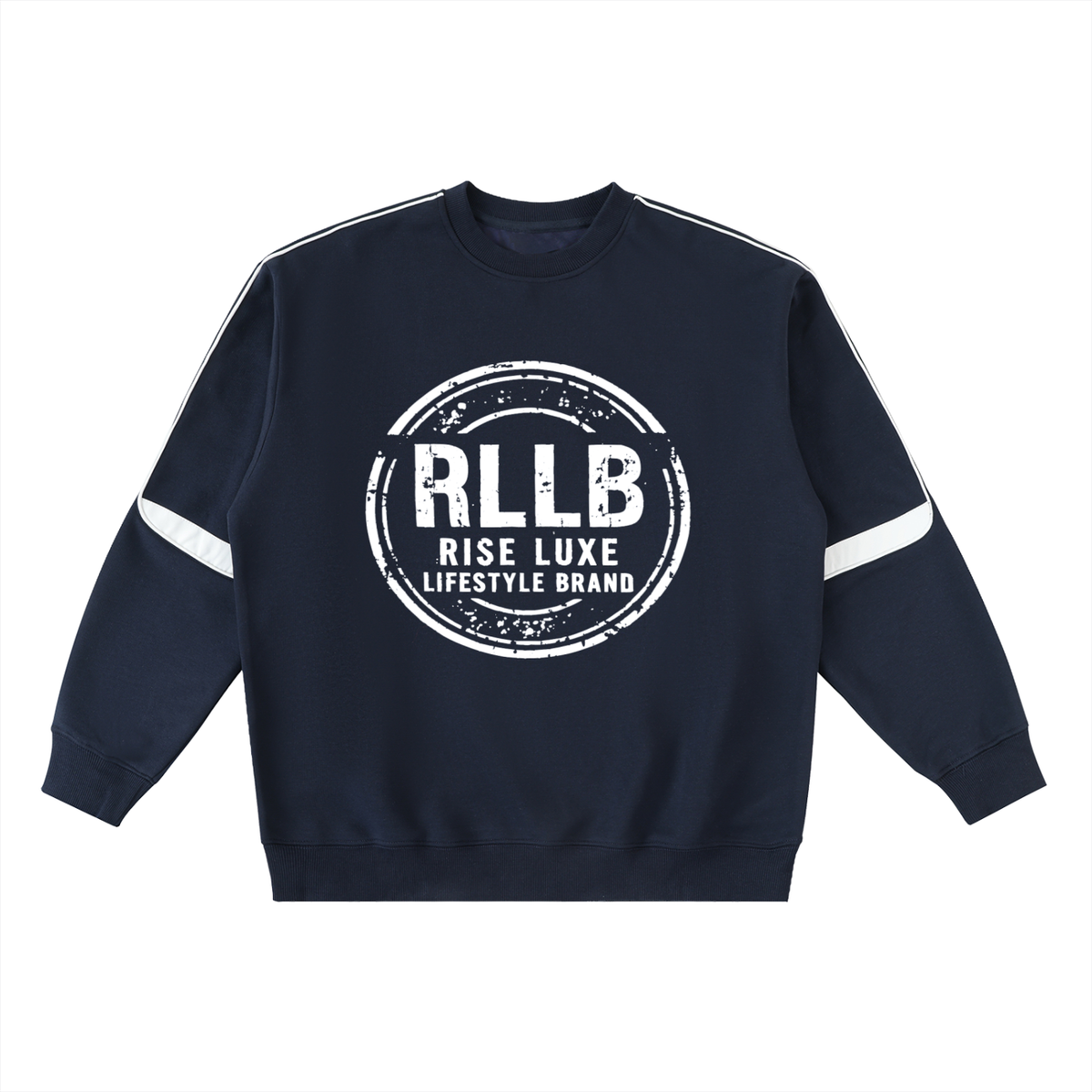 Oversized Crewneck Taped Sweatshirt (S–3XL)