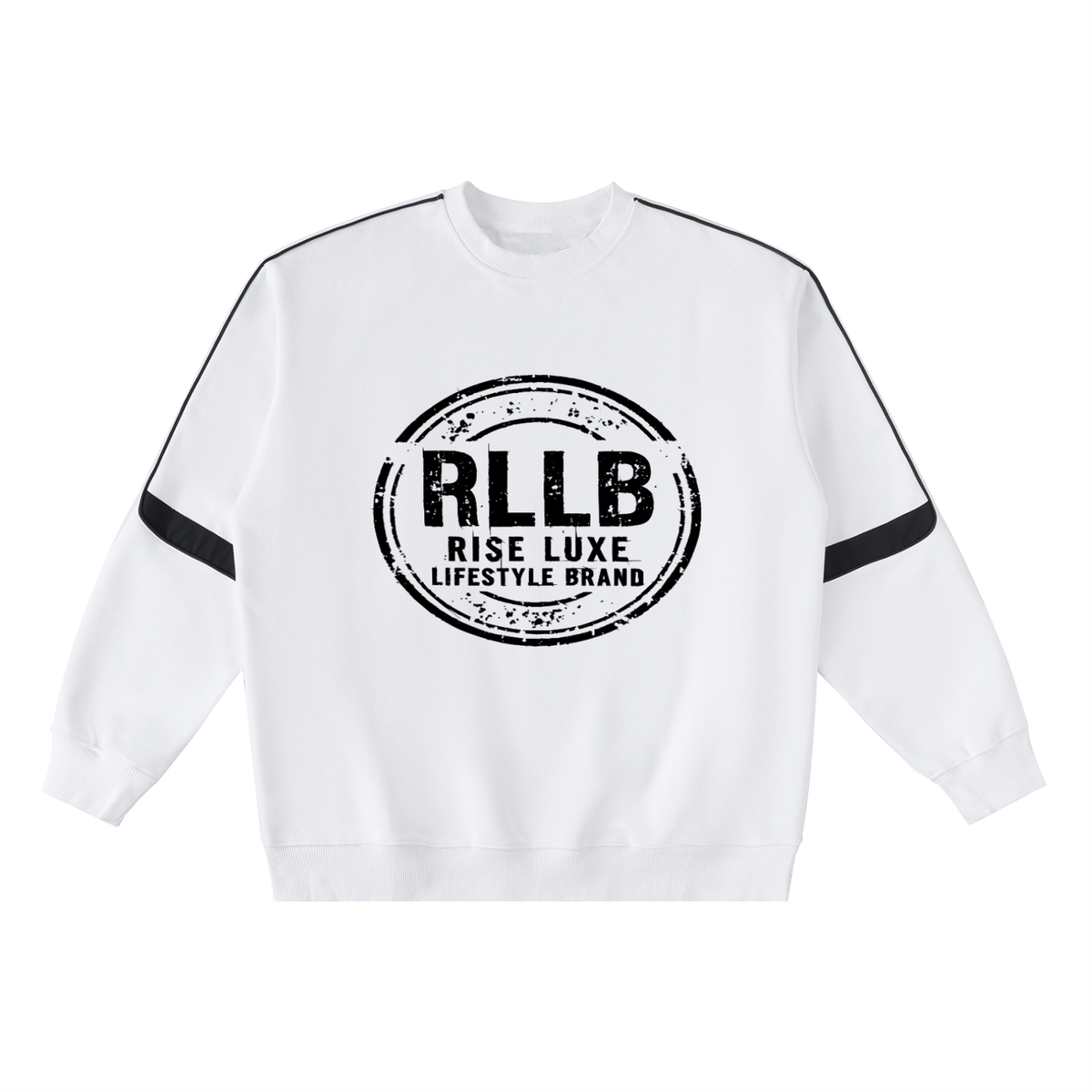 Oversized Crewneck Taped Sweatshirt (S–3XL)