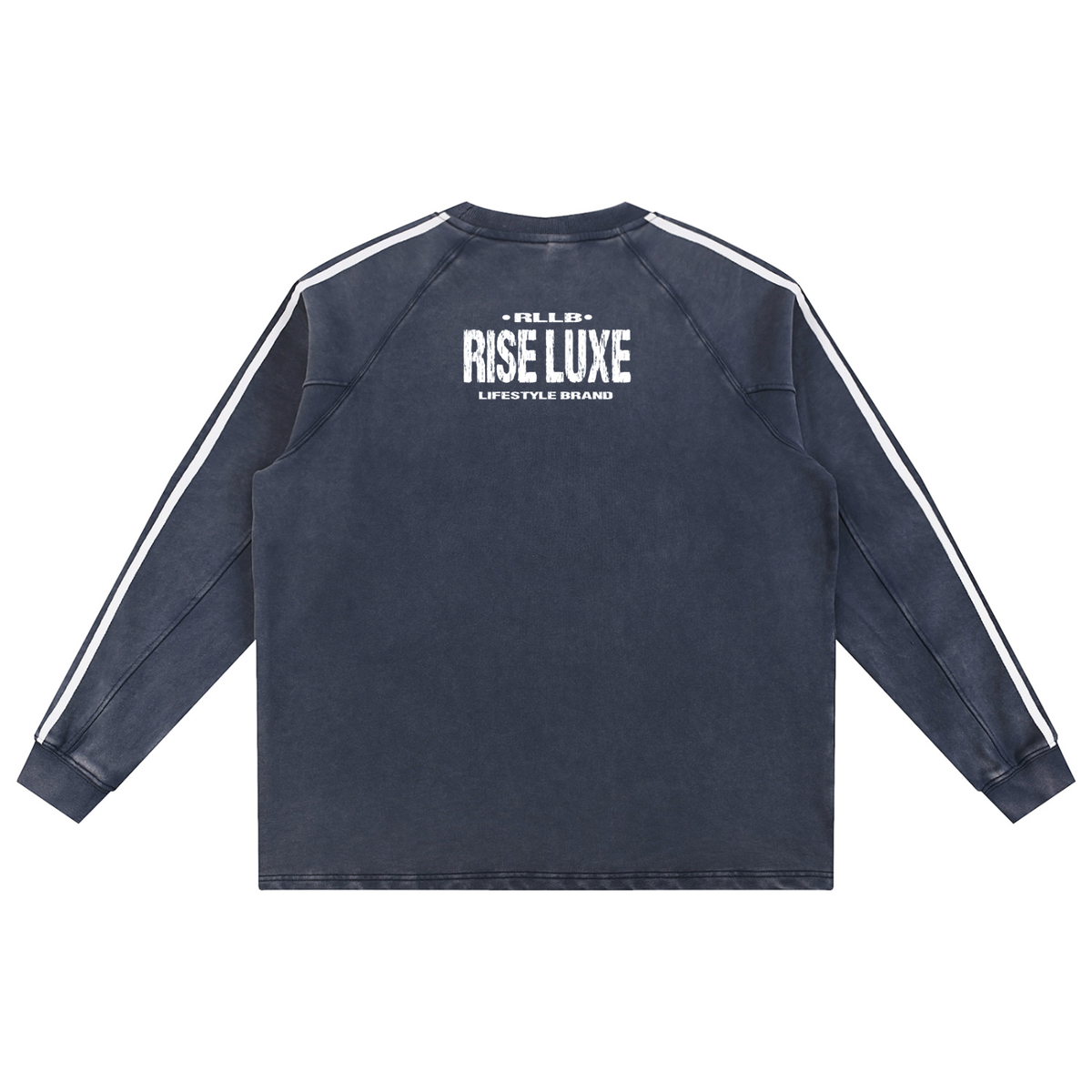 Branded Snow Washed Contrast Tape Sweatshirt (S - XL)