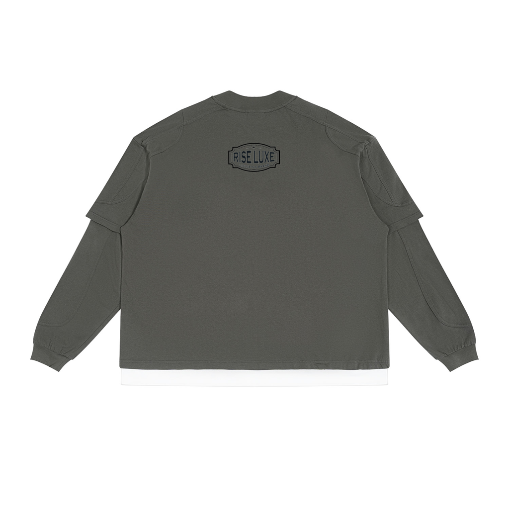 Rise Luxe Unisex Paneled Layer Color Block T-Shirt (S - 2XL)