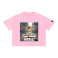 Rise Luxe From Smoke Concrete Rose Mineral Wash Boxy Cotton T-Shirt – Rose Pink | S–2XL